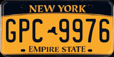 NY license plate GPC9976