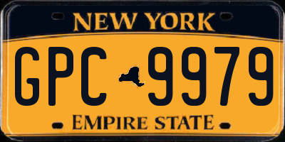 NY license plate GPC9979