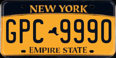 NY license plate GPC9990
