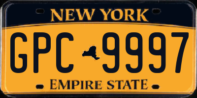 NY license plate GPC9997