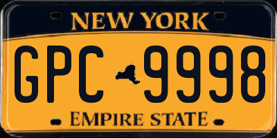 NY license plate GPC9998