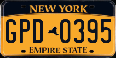 NY license plate GPD0395