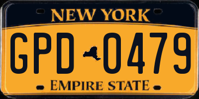 NY license plate GPD0479