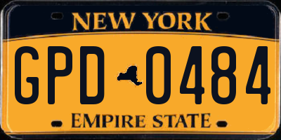 NY license plate GPD0484