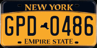 NY license plate GPD0486