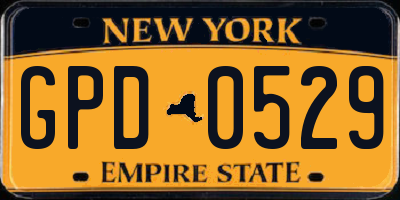 NY license plate GPD0529