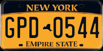 NY license plate GPD0544