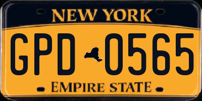 NY license plate GPD0565