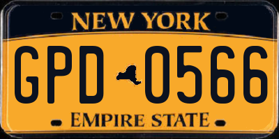 NY license plate GPD0566
