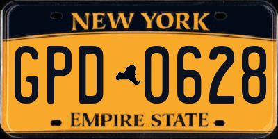 NY license plate GPD0628