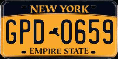 NY license plate GPD0659