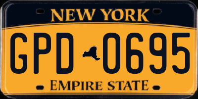 NY license plate GPD0695