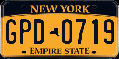 NY license plate GPD0719