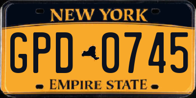 NY license plate GPD0745