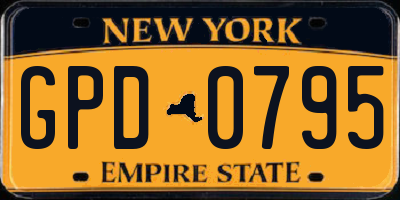 NY license plate GPD0795