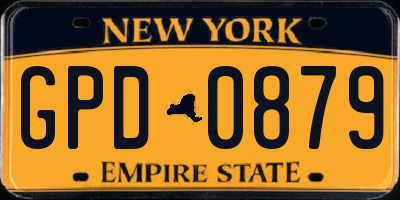NY license plate GPD0879