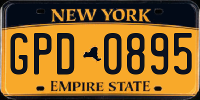 NY license plate GPD0895