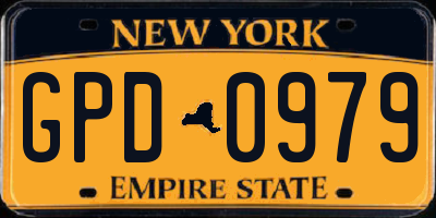 NY license plate GPD0979