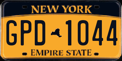 NY license plate GPD1044
