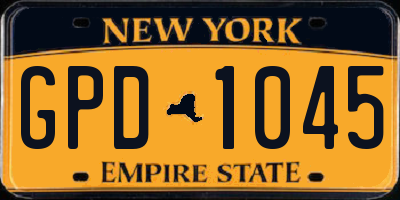 NY license plate GPD1045