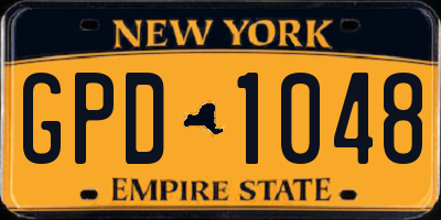 NY license plate GPD1048