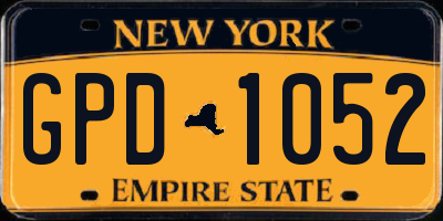 NY license plate GPD1052