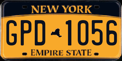NY license plate GPD1056