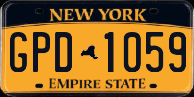 NY license plate GPD1059