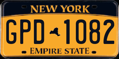 NY license plate GPD1082
