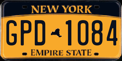 NY license plate GPD1084