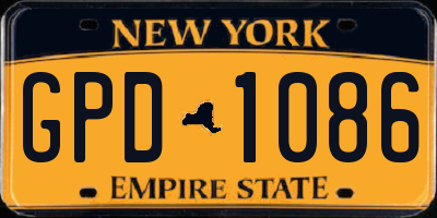 NY license plate GPD1086