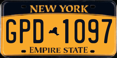 NY license plate GPD1097