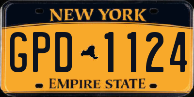 NY license plate GPD1124