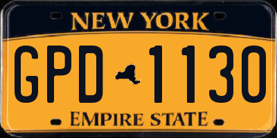 NY license plate GPD1130