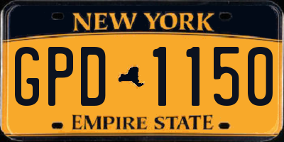 NY license plate GPD1150