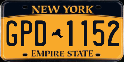 NY license plate GPD1152