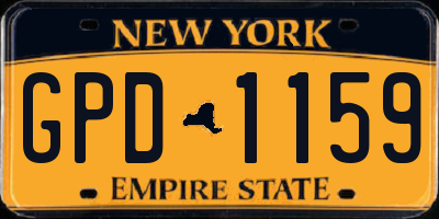 NY license plate GPD1159