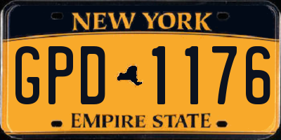NY license plate GPD1176