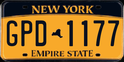 NY license plate GPD1177