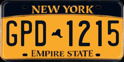 NY license plate GPD1215
