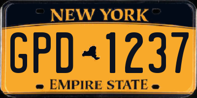 NY license plate GPD1237