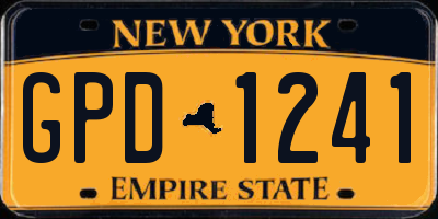NY license plate GPD1241