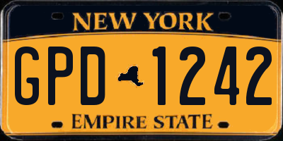 NY license plate GPD1242