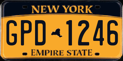 NY license plate GPD1246