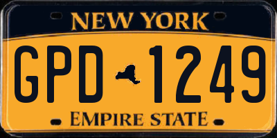 NY license plate GPD1249