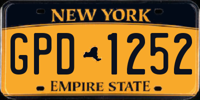 NY license plate GPD1252