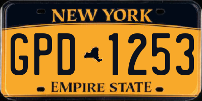 NY license plate GPD1253