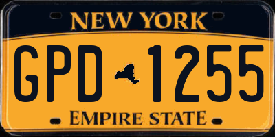 NY license plate GPD1255