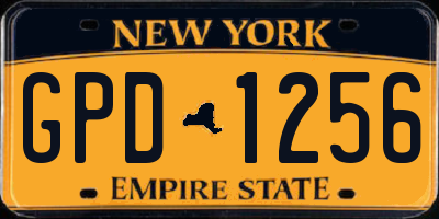 NY license plate GPD1256