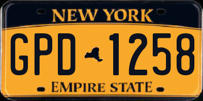 NY license plate GPD1258